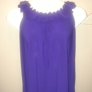 Purple Dress Petal Neckline Embellishments 18W   